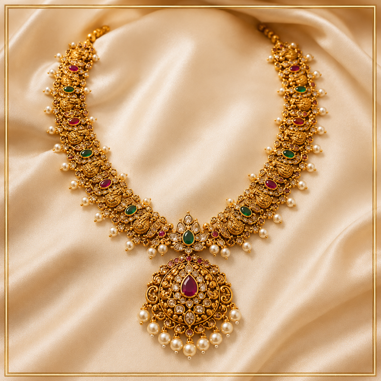 Emerald Temple AD Necklace