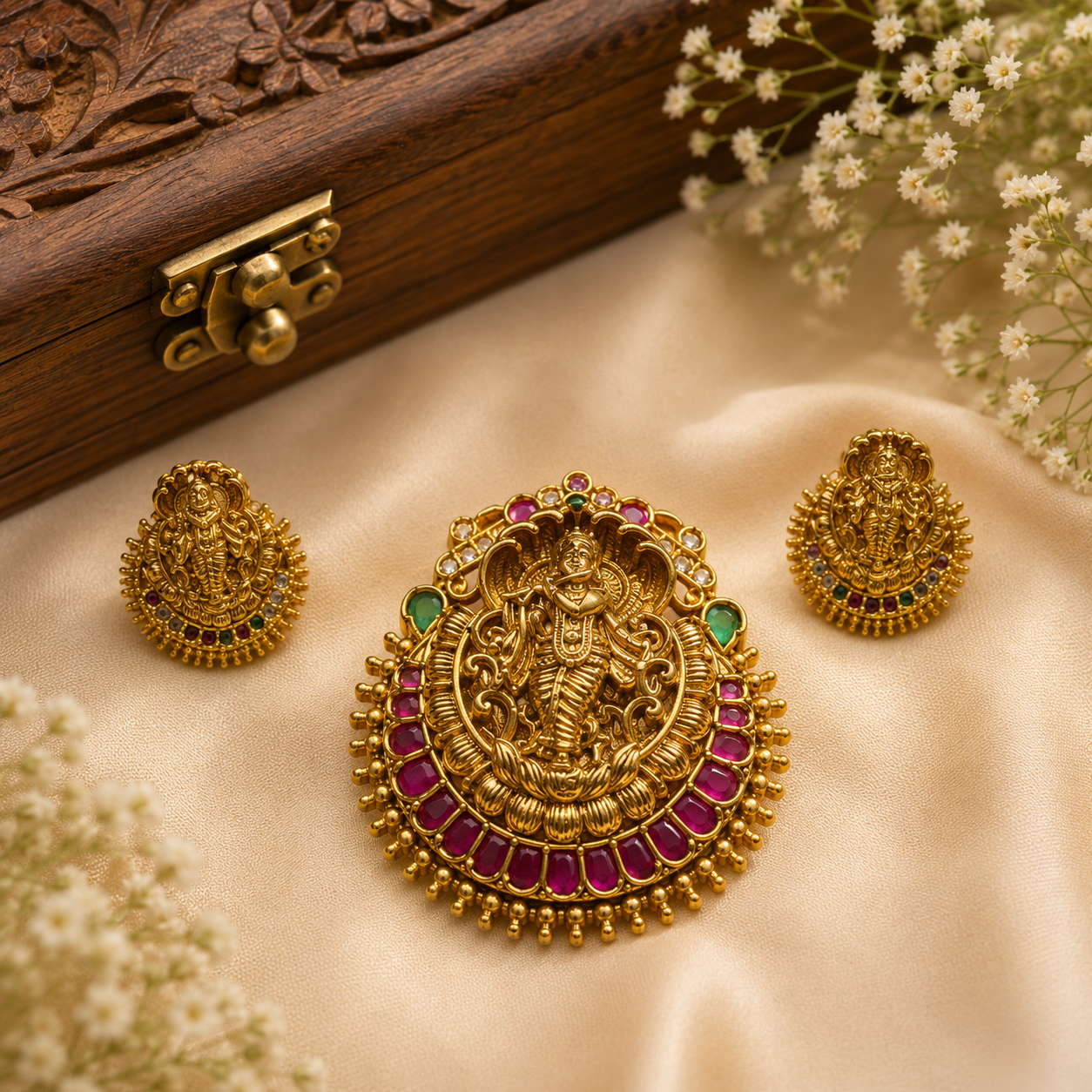 Micro Gold Pendant Set