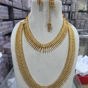 necklace haram earrings combo with tikka