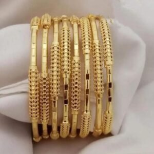 micro gold plated bangles 4 pieces