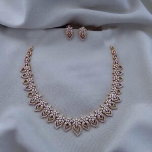 ad stone diamond look necklace