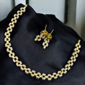 ad stone diamond look necklace