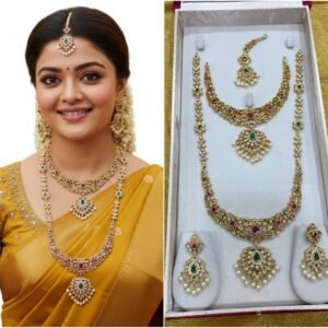 ad stone bridal combo jewellery