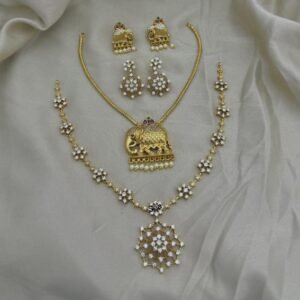 ad stone antique finish combo necklace