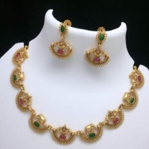 Home traditional matte finish necklace